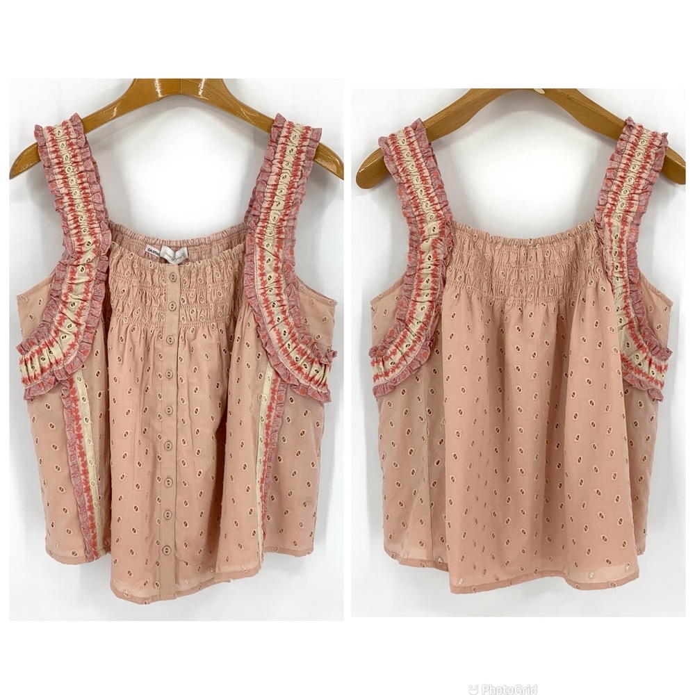 House of Harlow 1960 NWT Rose Pink Eyelet Lace Boho Style Sleeveless Top, Medium - Picture 14 of 16
